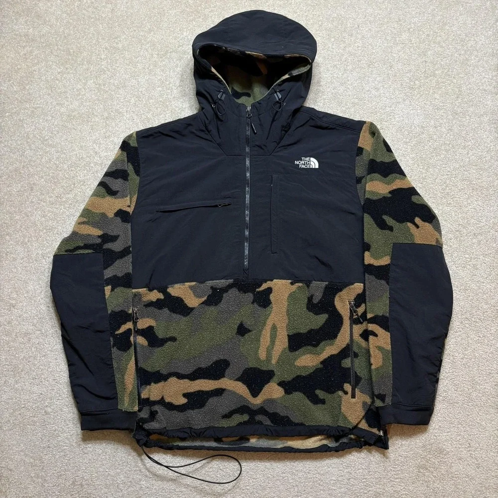 The North Face Denali Jacket Mens 2XL Green Camo‎ Anorak Hooded Gorpcore Winter